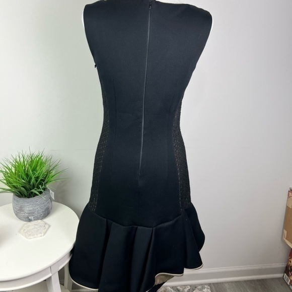 Antonio Berardi Dress Womens size 8 Black Ruffled Modal Jersey - Picture 8 of 12